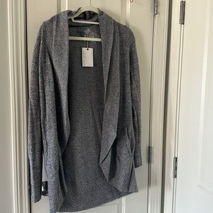 Barefoot Dreams Cardigan, pacific blue, size M